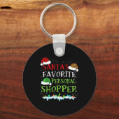 Santa's Favorite Shopper Fun Christmas Consultant Sleutelhanger (Voorkant)