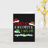 Santa's Favorite Tailor Fun Christmas Alterations  Kaart (Gele Bloem)