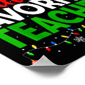 Santa's Favorite Teachers Christmas Funny Christma Poster (Hoek)