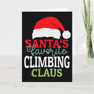 Santa's Favorite Xmas Climbing Christmas Claus Pjs Kaart
