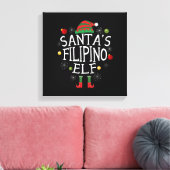 Santa's Filipino Elf - Filipijnen Canvas Afdruk (Insitu (Woonkamer))