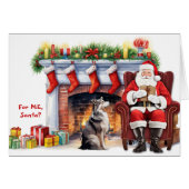 Santa's Gift Australische Herder Hond Kerstmis (Voorkant Horizontaal)