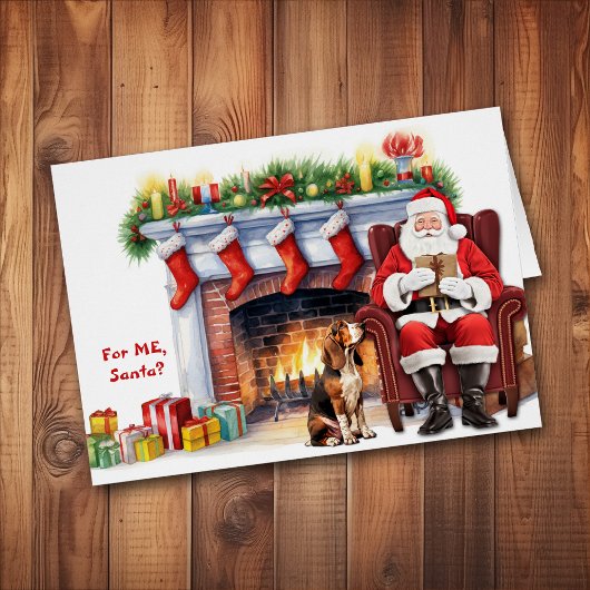 Santa's Gift Basset Hound Dog Christmas