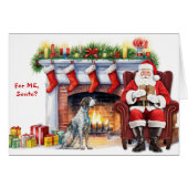 Santa's Gift Duits Kortharige Pointer Vakantie (Voorkant Horizontaal)