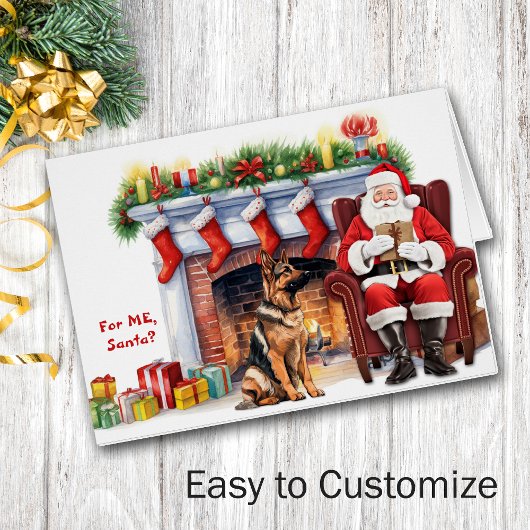 Santa's Gift Duitse Herder Hond Kerstmis