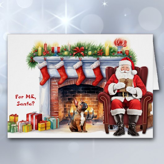 Santa's Gift Franse Bulldog Kerstmis