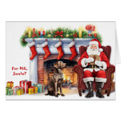 Santa's Gift Labrador Retriever Hond Kerstmis (Voorkant Horizontaal)