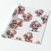 Santa's Gift Parade Wrapping Paper Cadeaupapier (Uitgerold)