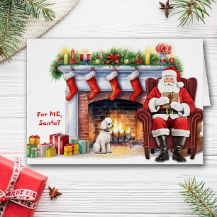 Santa's Gift Witte Speelgoed Poodle Dog Christmas
