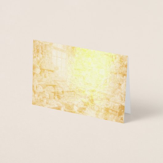 Santa's Golden Elves Workshop Folie Kaart (Voorkant)