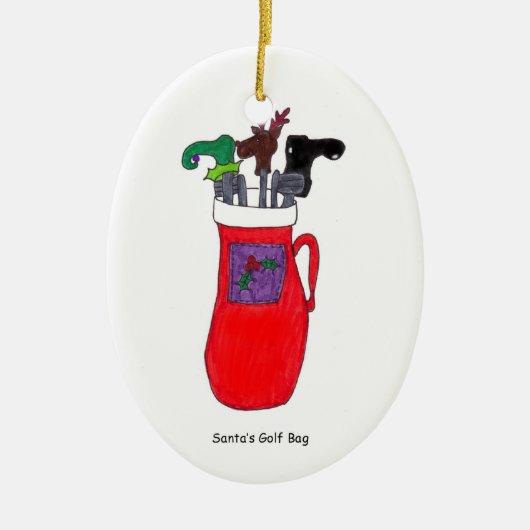 Santa's Golf Bag Ornament (Voorkant)