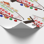 Santas hangend op Teken Wrapping Papier Las Vegas (Hoek)