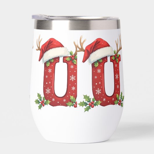 Santa's hat Monogrogram initial U merry Christmas (Rechts)