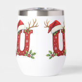 Santa's hat Monogrogram initial U merry Christmas  (Voorkant)