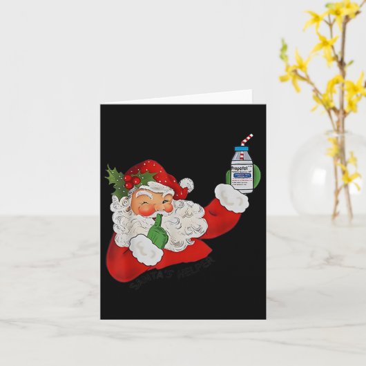 Santa's Helper Icu Crna Propofol Apotheker Verplee Kaart (Gele Bloem)