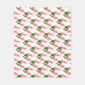 Santa's Helper Kerst Elf Rood Groen Fleece Deken (Voorkant)