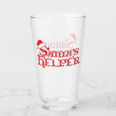 Santa's helper Kerstmis decoratieve tekst glas (Voorkant)