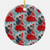 Santa's Helper Kerstmis Keramisch Ornament (Achterkant)