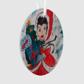 Santa's Helper Kerstmis Ornament (voorkant)