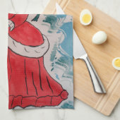 Santa's Helper Kerstmis Theedoek (Quarter Fold)