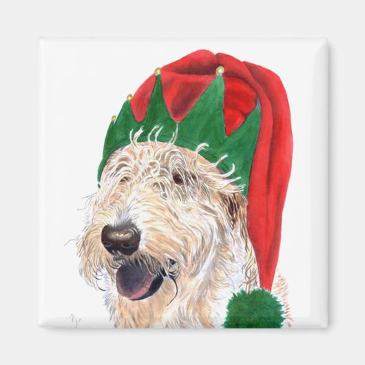 Santas Helper Labradoodle Magnet (Devant)