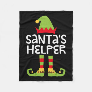Santa's Helper Matching Kerst Elfen Fleece Deken