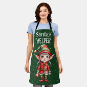 santa's helper schattig elf All-Over Print Schort (Gedragen)