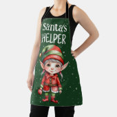santa's helper schattig elf All-Over Print Schort (Insitu)