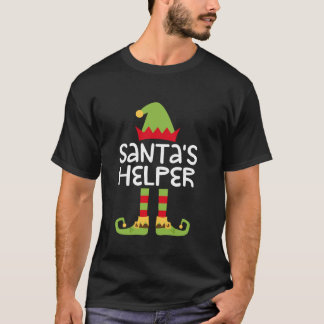 Santa's Helper T Shirt Matching Christmas Elf Shir