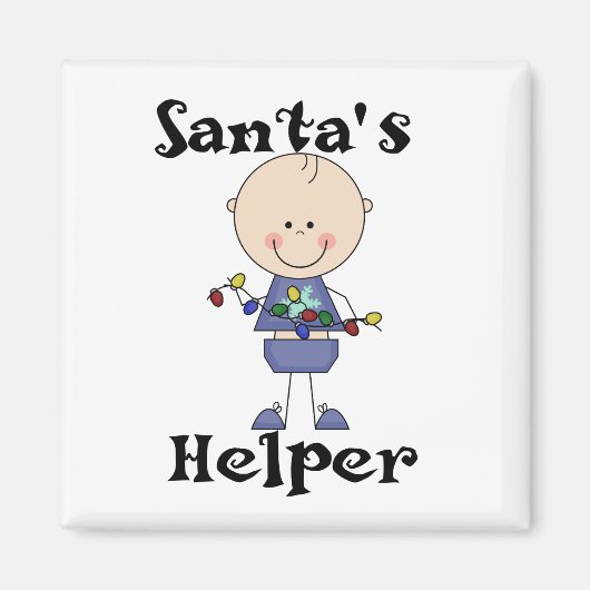 Santa's Helper Vakantie Tshirts en Geschenken Magneet (Voorkant)