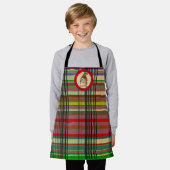 Santa's Helpers Elf Plaid Design Schort (Gedragen)