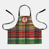 Santa's Helpers Elf Plaid Design Schort (Voorkant)
