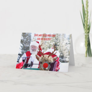 Santa's Hilarische Rudolph Moment - Alpaca Vermomm Kaart