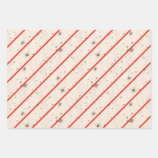 Santa's Holly en Stripes Inpakpapier Vel (Voorkant 2)