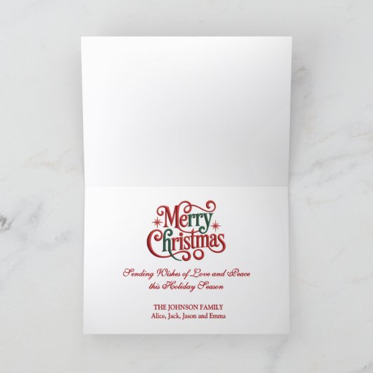 Santa's Horse Pulling Sleigh Feestdagen Kaart (Binnen)