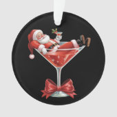 Santa's Hot Mess Christmas Martini Funny Santa  (devant)