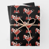 Santa's Hot Mess Christmas Martini Funny Santa Inpakpapier Vel (In situ)