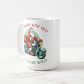 Santas Joyride Motorfiets Kerstmis Koffiemok (Voorkant links)