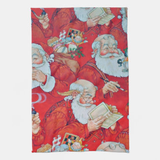 Santa's, kerstkeukenhanddoek theedoek