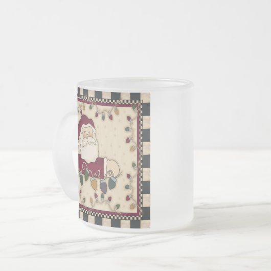 Santas kerstlampjes Mok (Voorkant links)