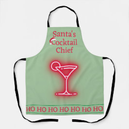 Santa's Kerstmis Cocktail Chief Bar Schort