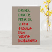 Santa's Kerstmis Drink Names Kaart (Gele Bloem)