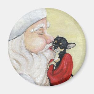 "Santa's Kiss for Chihuahua" Magnet Magneet