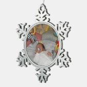 Santa's kleine engel tin sneeuwvlok ornament (Rechts)