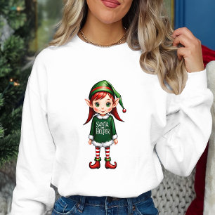 Santas Kleine Helper Elf Feestelijke Kerstmis Trui