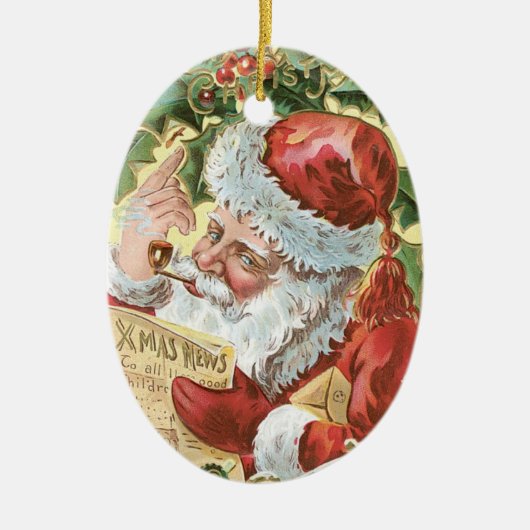 Santa's Kleine Helper Keramisch Ornament (Voorkant)