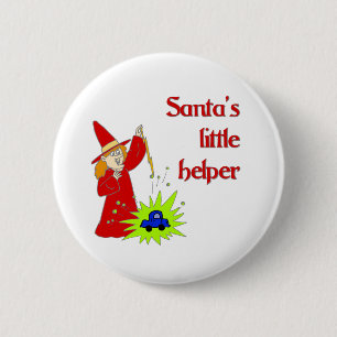 Santa's Kleine Helper Ronde Button 5,7 Cm