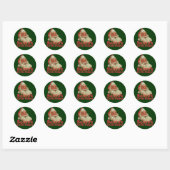 Santa's Kleine Helper Ronde Sticker (Vel)