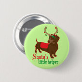 Santa's Kleine HelperButton Ronde Button 5,7 Cm (Voorkant /achterkant)