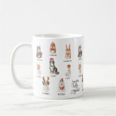 Santa's kleine helpers Dog Reindeer noemt mok (Links)